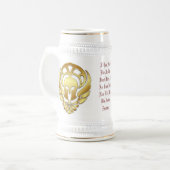 Gold Warrior Spartan Stein Bierpul (Voorkant links)