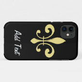 Gold Washout Fleur De Lis Case-Mate iPhone Case (Achterkant (horizontaal))