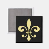 Gold Washout Fleur De Lis Magneet (Voorkant / Achterkant)
