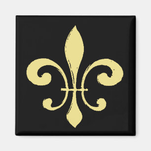 Gold Washout Fleur De Lis Magneet