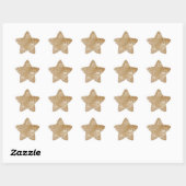 Gold Water Drip Fun Star Sticker (Vel)