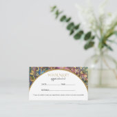 Gold watercolor and nebula mandala afsprakenkaartje (Staand voorkant)