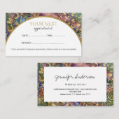 Gold watercolor and nebula mandala afsprakenkaartje (Voorkant / Achterkant)