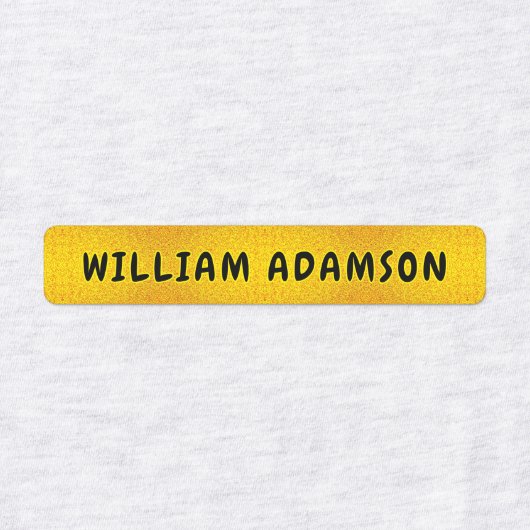 Gold Waterproof Lange Achternaam | Luxe kleding Labels (Design 1)