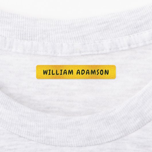 Gold Waterproof Lange Achternaam | Luxe kleding Labels (Aangebracht)