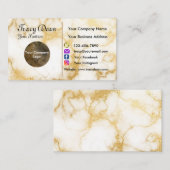 Gold Waterverf - Aangepast - Professioneel model Visitekaartje (Voorkant / Achterkant)