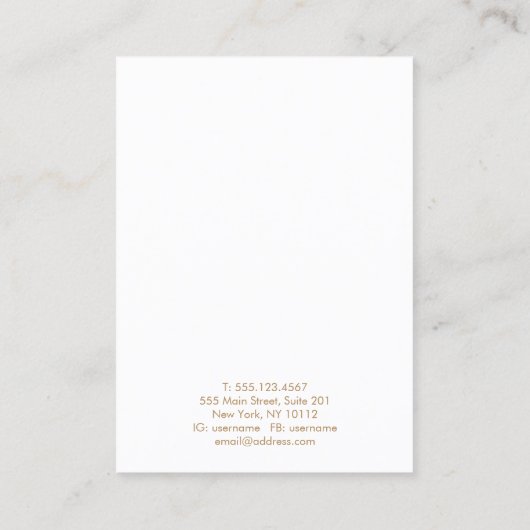 Gold Waterverf Abstracte verhuurder Visitekaartje (Achterkant)