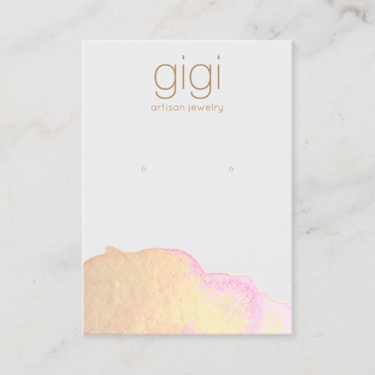 Gold Waterverf Abstracte verhuurder Visitekaartje (Voorkant)