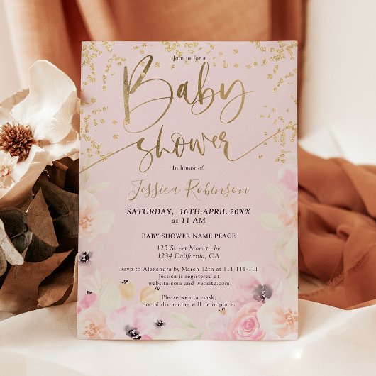 Gold waterverf baby shower budget
