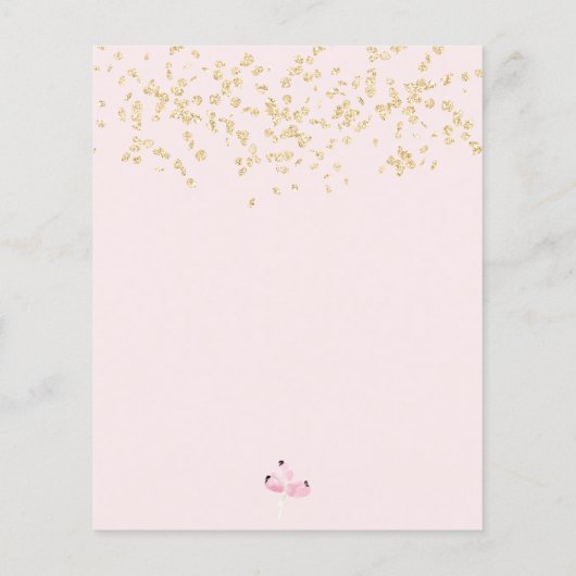 Gold waterverf baby shower budget (Achterkant)