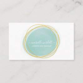 Gold Waterverf Circle Monogram Witte tekst Visitekaartje