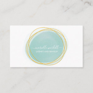 Gold Waterverf Circle Monogram Witte tekst Visitekaartje