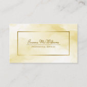 Gold Waterverf Clouds Chic Professional QR-code Visitekaartje (Voorkant)