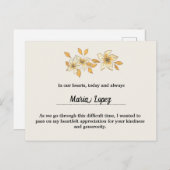 Gold Waterverf condoleense kaart (Voorkant / Achterkant)