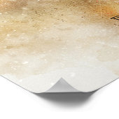 Gold Waterverf Confetti Guest Book Sign Poster (Hoek)