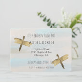 Gold Waterverf Dragonfys Kaart (Staand voorkant)