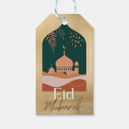 Gold Waterverf Eid Mubarak Eid Gift Labels Cadeaulabel