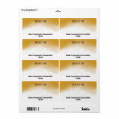 Gold Waterverf - Eigen label voor papierlabel op p (Full Sheet)