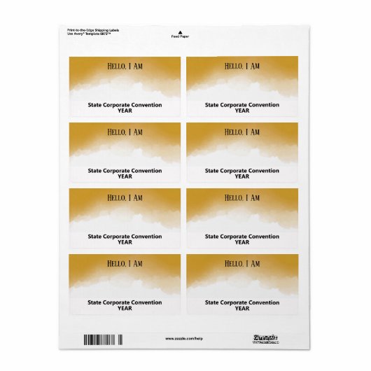 Gold Waterverf - Eigen label voor papierlabel op p (Full Sheet)