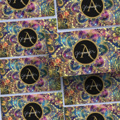 Gold waterverf en nebula mandala visitekaartje