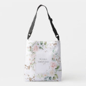 Gold Waterverf Floral - Aangepast Crossbody Tas (Achterkant)