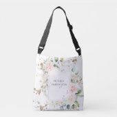 Gold Waterverf Floral - Aangepast Crossbody Tas (Voorkant)