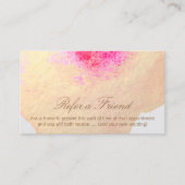 Gold Waterverf Grote Floral-klantenverwijzing Aanbevelingskaartje (Voorkant)