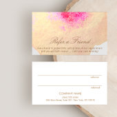 Gold Waterverf Grote Floral-klantenverwijzing Aanbevelingskaartje