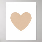 Gold Waterverf Heart Nursery Decor Poster (Voorkant)