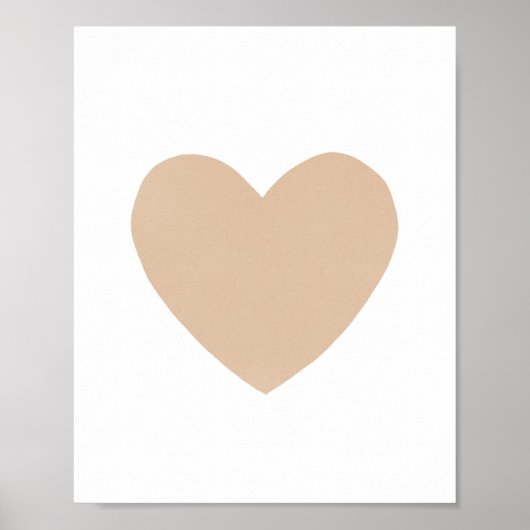 Gold Waterverf Heart Nursery Decor Poster (Voorkant)
