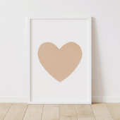 Gold Waterverf Heart Nursery Decor Poster