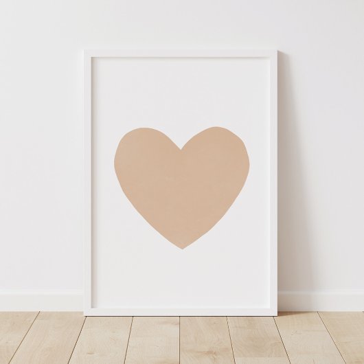 Gold Waterverf Heart Nursery Decor Poster
