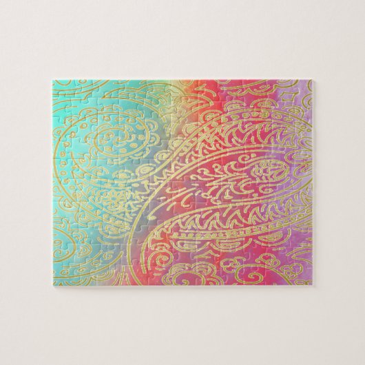 Gold-waterverf Legpuzzel (Horizontaal)