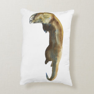 Gold-waterverf op papier accent kussen