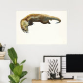 Gold-waterverf op papier poster (Thuiskantoor)