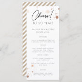 Gold Waterverf per jaar Kaart van het Birthday Par (Voorkant / Achterkant)