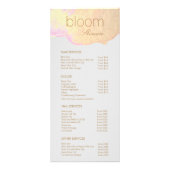 Gold Waterverf Salon Price List Service Menu (Voorkant)