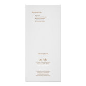 Gold Waterverf Salon Price List Service Menu (Achterkant)