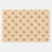 Gold Waterverf sterft Kerstmis Inpakpapier Vel (Voorkant 3)