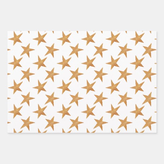 Gold Waterverf sterft Kerstmis Inpakpapier Vel (Voorkant 2)