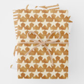 Gold Waterverf sterft Kerstmis Inpakpapier Vel (In situ)