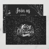 Gold waterverf Trendy Handgeschreven feestdag uitn Kaart (Voorkant / Achterkant)