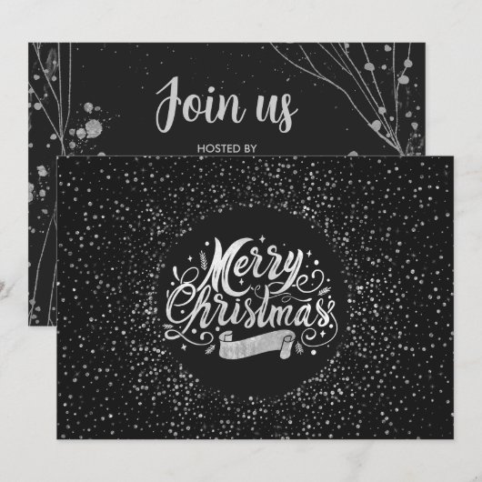 Gold waterverf Trendy Handgeschreven feestdag uitn Kaart (Voorkant / Achterkant)