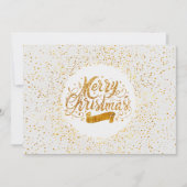 Gold waterverf Trendy Handwritay Holiday Kaart (Voorkant)