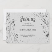 Gold waterverf Trendy Handwrite Holiday Invitat Kaart (Achterkant)