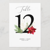 Gold Waterverf Vakantie Botanische Tabel Nummer 12 Programmakaart (Achterkant)