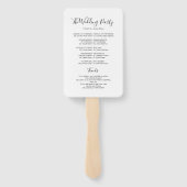 Gold Waterverf Wedding Ceremony-programma Handwaaier (Achterkant)