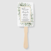 Gold Waterverf Wedding Ceremony-programma Handwaaier (Voorkant)