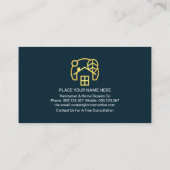 Gold Wave Blauw Grijs Lagen Handyman Visitekaartje (Achterkant)