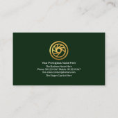 Gold Wave Emerald Green Layers CEO Foundation Visitekaartje (Achterkant)